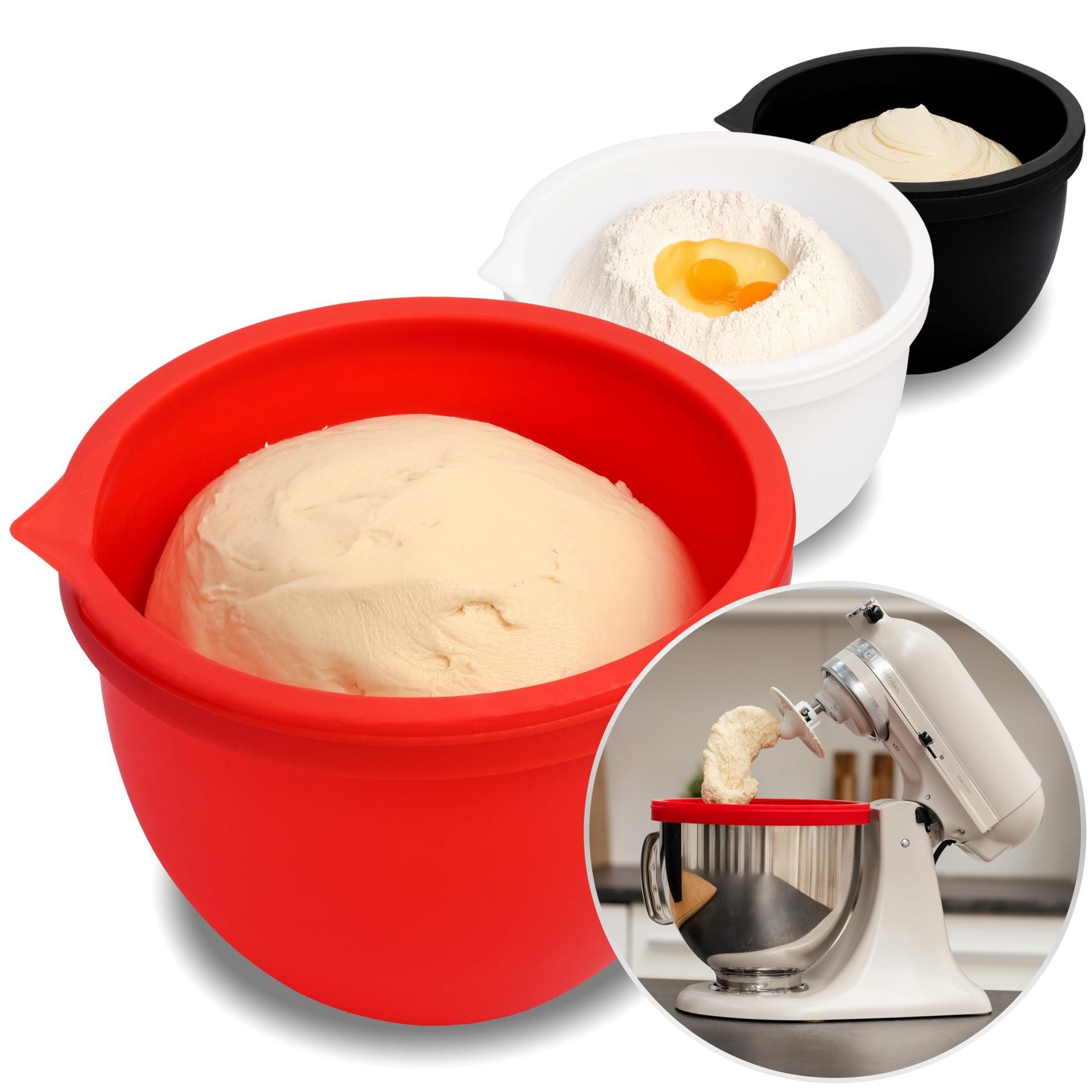 Flour Mixing Bowl Silicone Liner